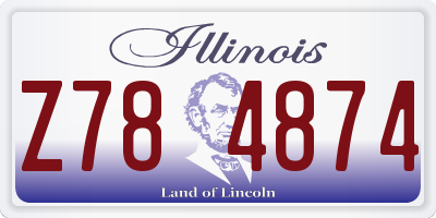 IL license plate Z784874