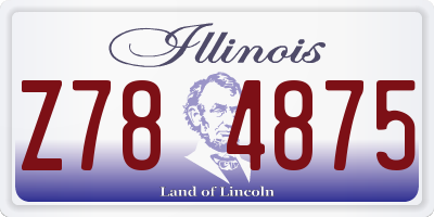 IL license plate Z784875