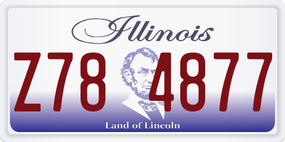 IL license plate Z784877