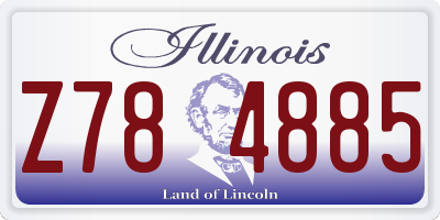 IL license plate Z784885