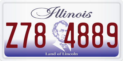IL license plate Z784889