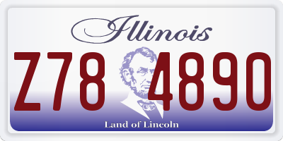 IL license plate Z784890