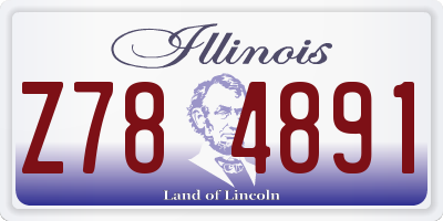 IL license plate Z784891