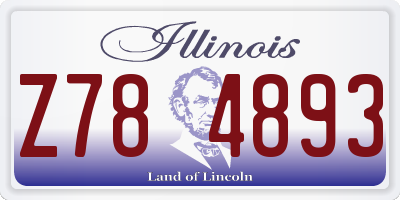IL license plate Z784893