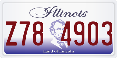 IL license plate Z784903