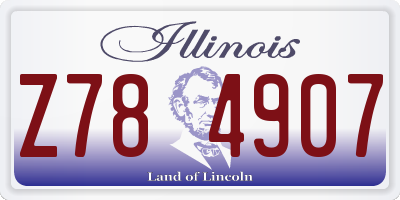 IL license plate Z784907