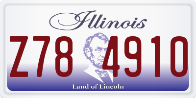 IL license plate Z784910