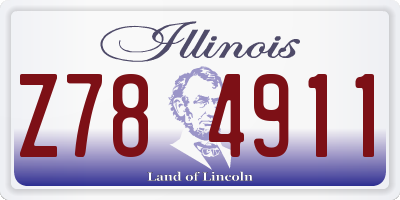 IL license plate Z784911