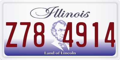 IL license plate Z784914