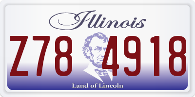 IL license plate Z784918