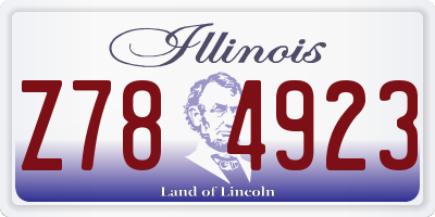 IL license plate Z784923
