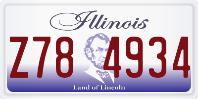 IL license plate Z784934