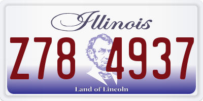 IL license plate Z784937
