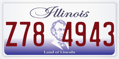 IL license plate Z784943