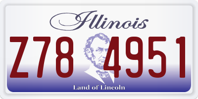 IL license plate Z784951
