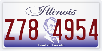 IL license plate Z784954