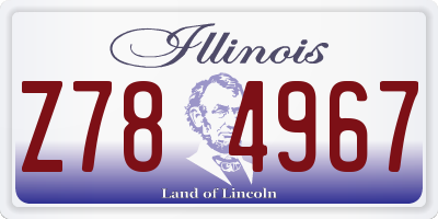 IL license plate Z784967
