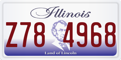 IL license plate Z784968