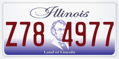 IL license plate Z784977