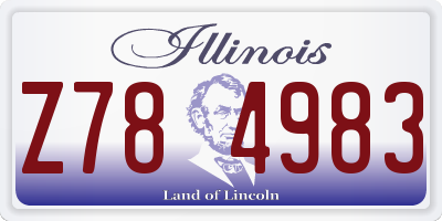 IL license plate Z784983