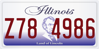 IL license plate Z784986