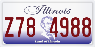 IL license plate Z784988