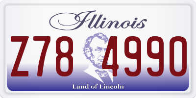 IL license plate Z784990