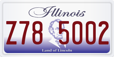 IL license plate Z785002