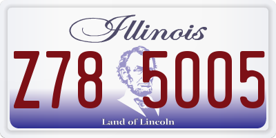 IL license plate Z785005