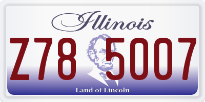 IL license plate Z785007