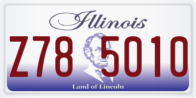 IL license plate Z785010