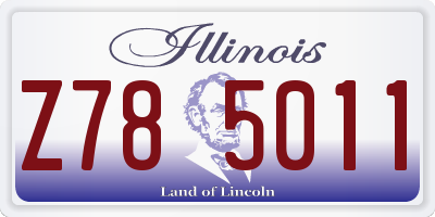 IL license plate Z785011