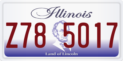 IL license plate Z785017