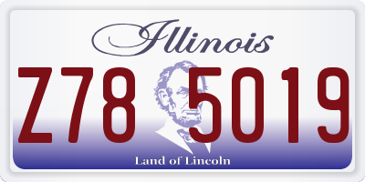 IL license plate Z785019