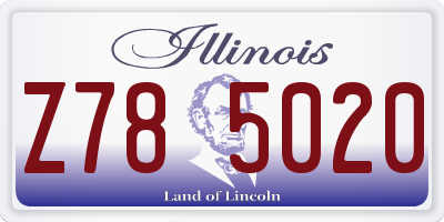 IL license plate Z785020