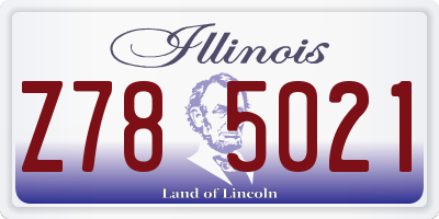 IL license plate Z785021