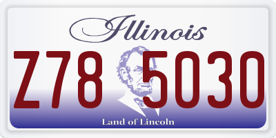 IL license plate Z785030