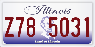 IL license plate Z785031
