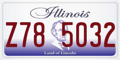 IL license plate Z785032