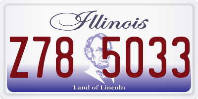 IL license plate Z785033