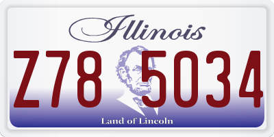 IL license plate Z785034