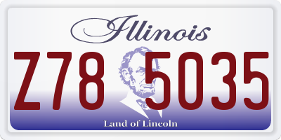 IL license plate Z785035