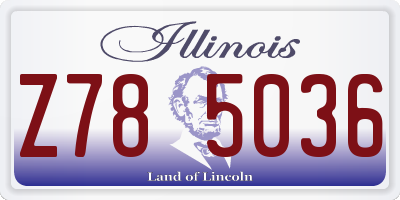 IL license plate Z785036