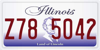 IL license plate Z785042