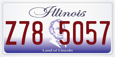IL license plate Z785057