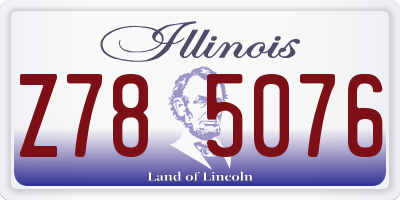 IL license plate Z785076