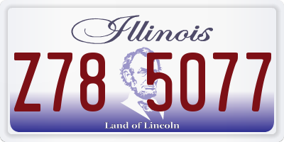 IL license plate Z785077