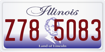 IL license plate Z785083