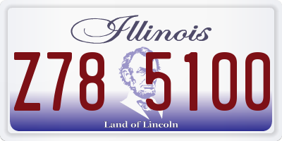 IL license plate Z785100