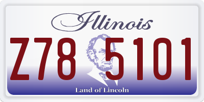IL license plate Z785101